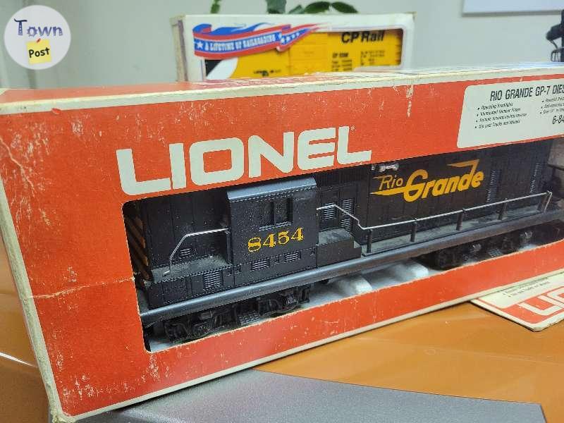 Photo of Lionel Model Railroad  Engines Box Cars 027 Scale