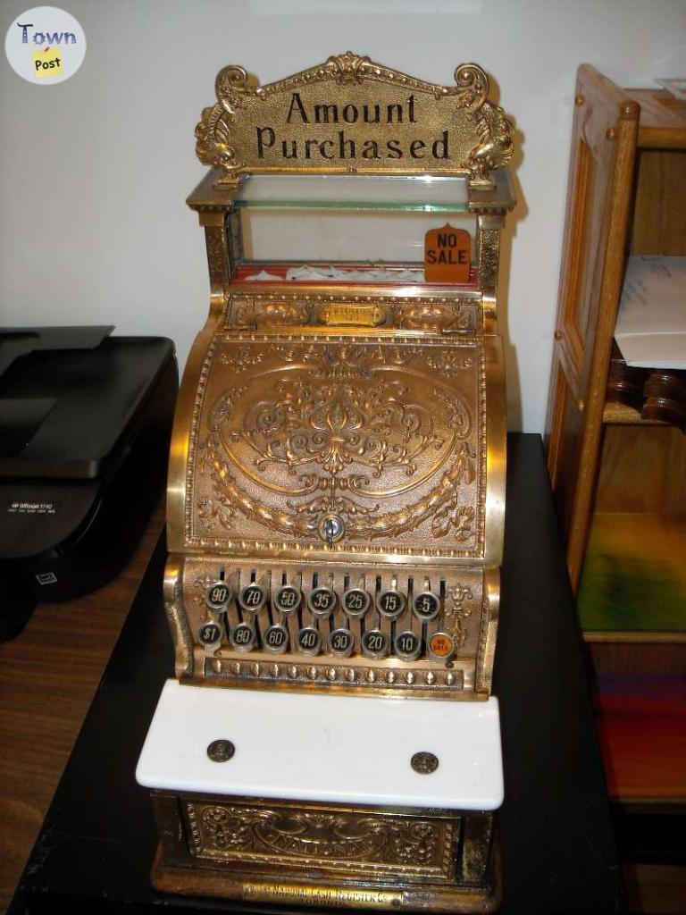 Photo of ANTIQUE BRASS CASH REGISTER