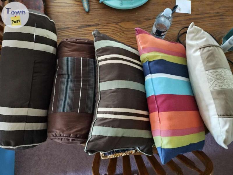 Photo of 10 accent pillows 